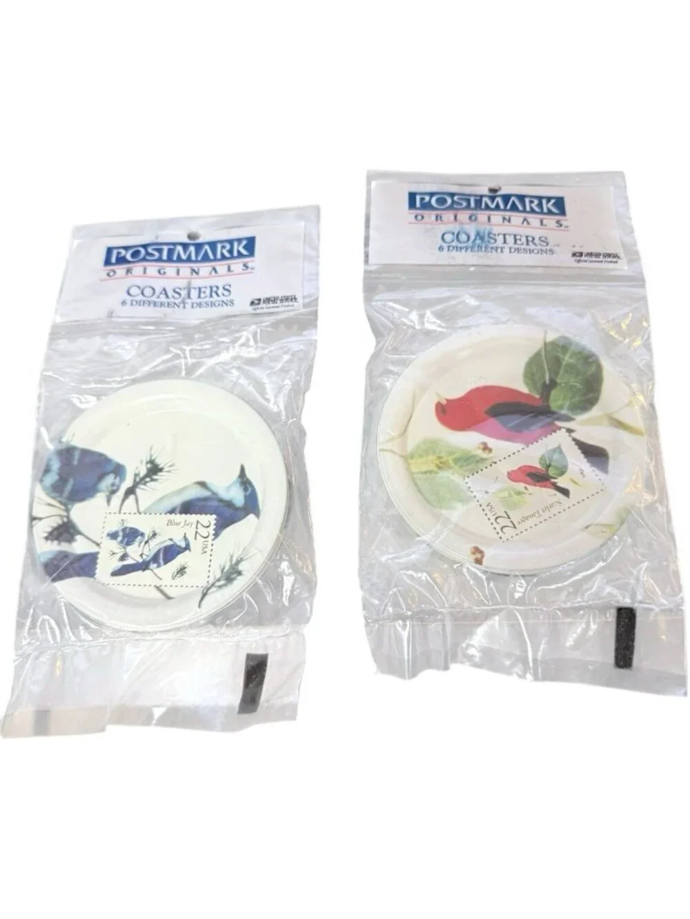 2 Sets Vintage USPS Metal Bird Coasters '87-'99 ? New 6 Coasters Per PK